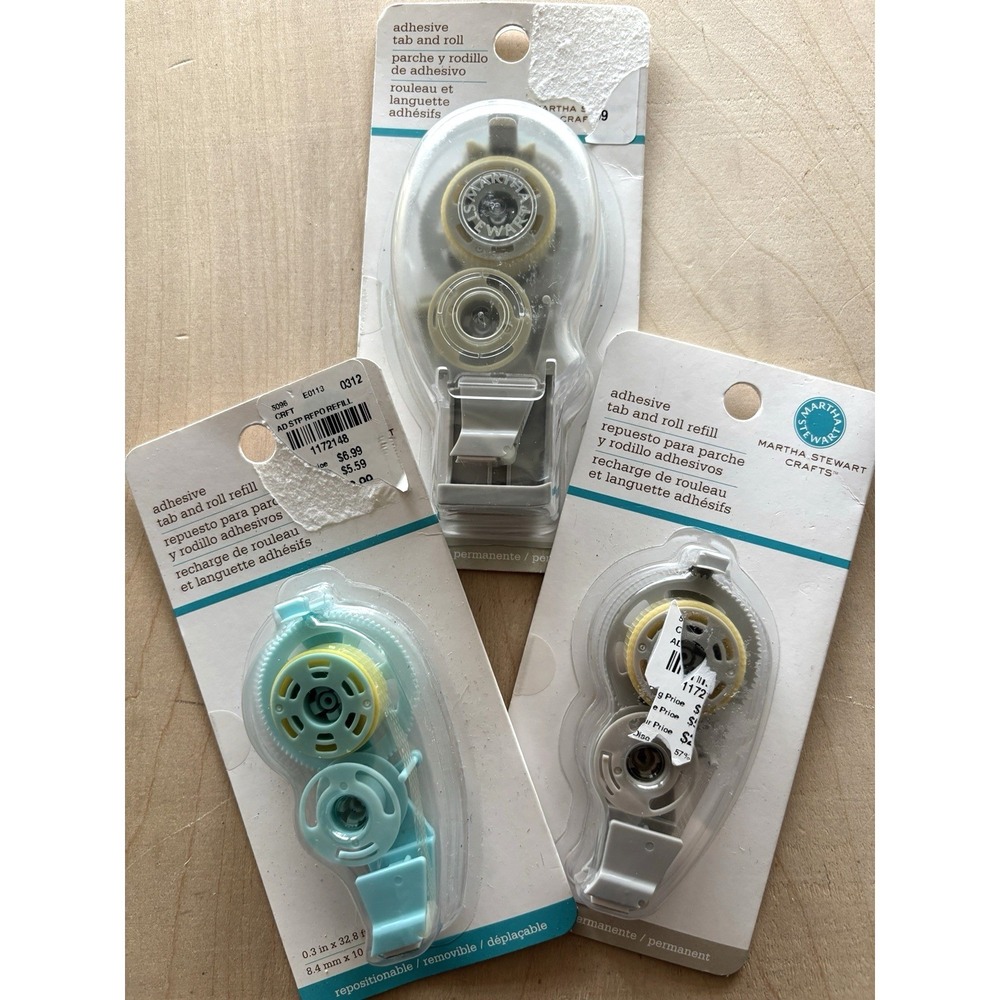 Martha Stewart Crafts Adhesive Tab & Roll + 2 Refills NIP Discontinued Scrapbook